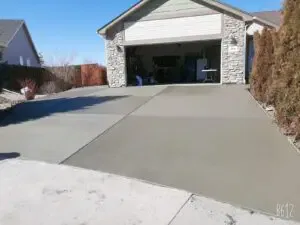 Concrete driveway