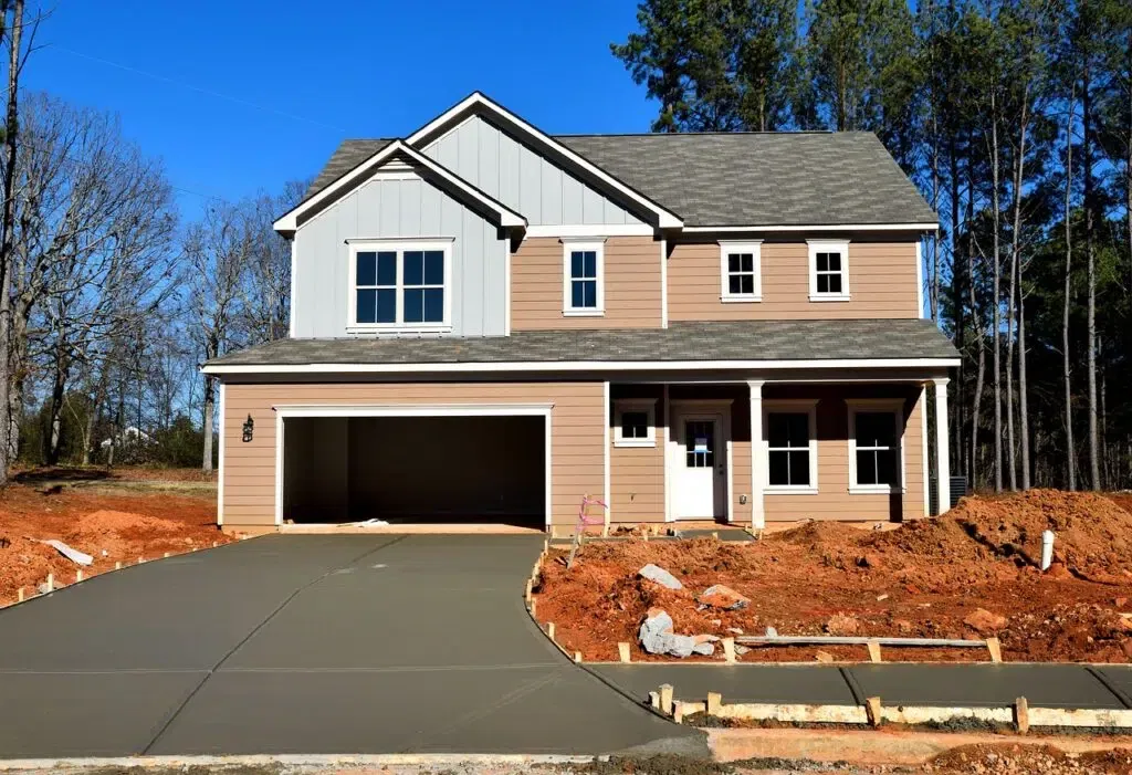 Concrete driveway