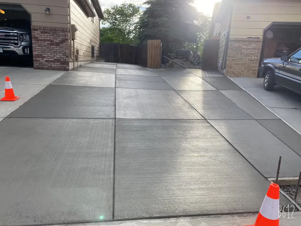 New concrete driveway installation in Boulder and Lon