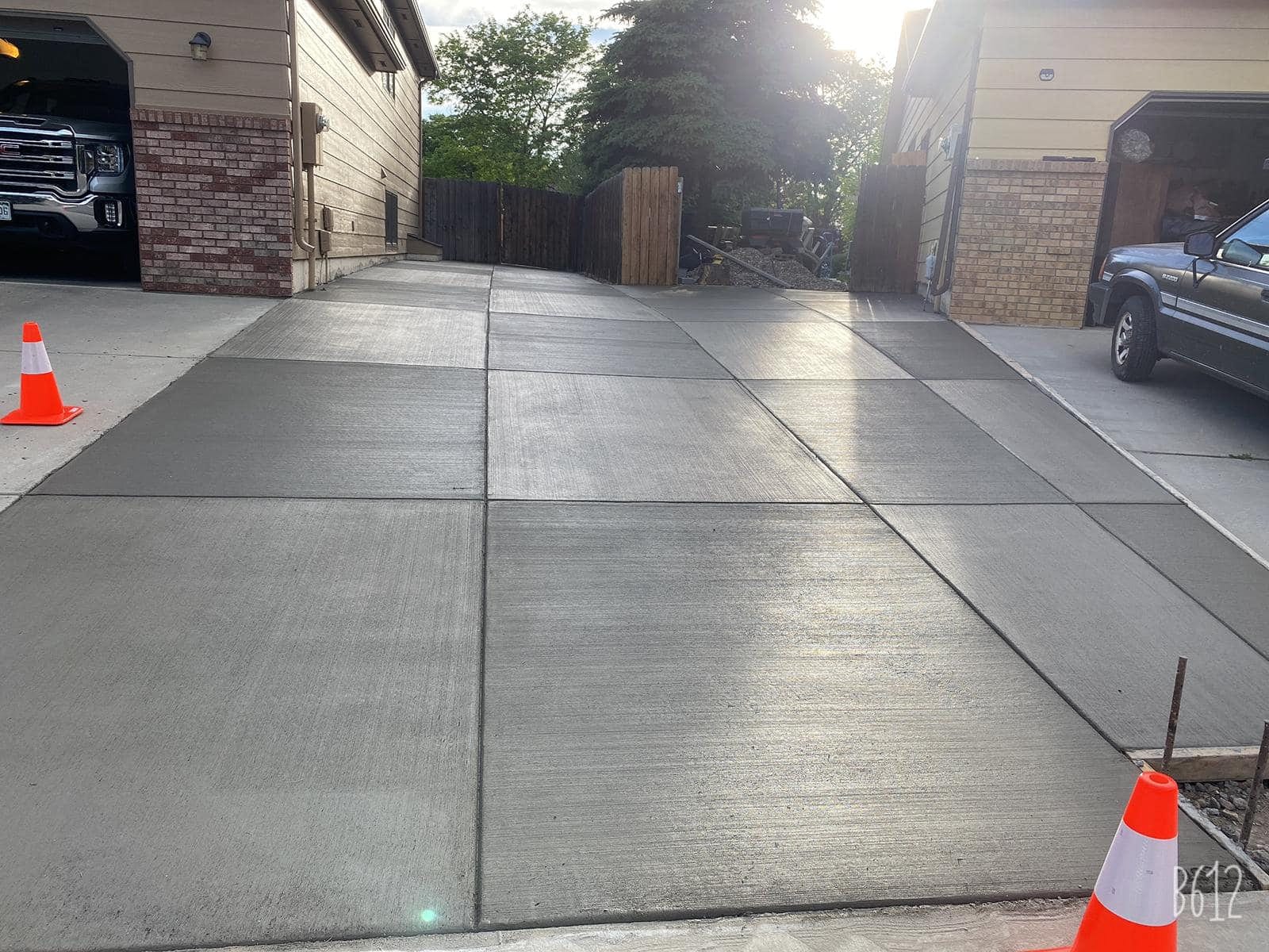New concrete driveway installation in Boulder and Lon