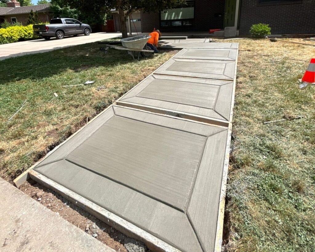 New Poured Concrete walkway in Fort Collins, CO