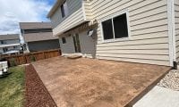 Freshly replaced concrete patio for a homeowner in Loveland, CO
