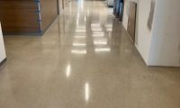 Polished concrete floor in Denver Metro, with a sleek and durable finish