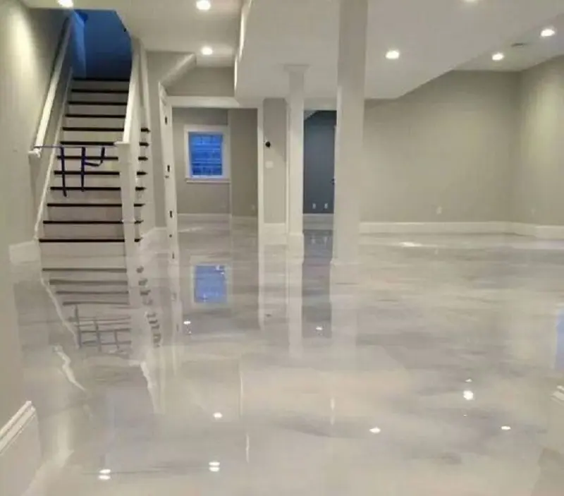 Basement Epoxy Flooring - Hugo's Concrete