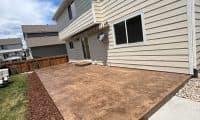 Freshly replaced concrete patio for a homeowner in Loveland, CO