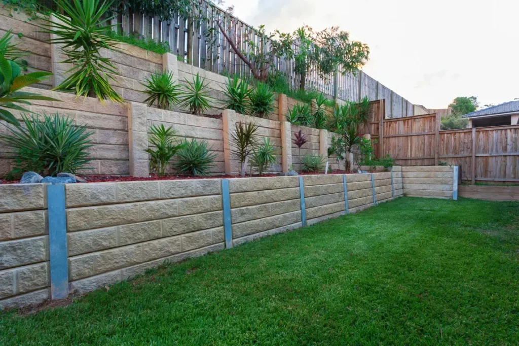 Large multi-tier residential retaining wall in Fort Collins, CO