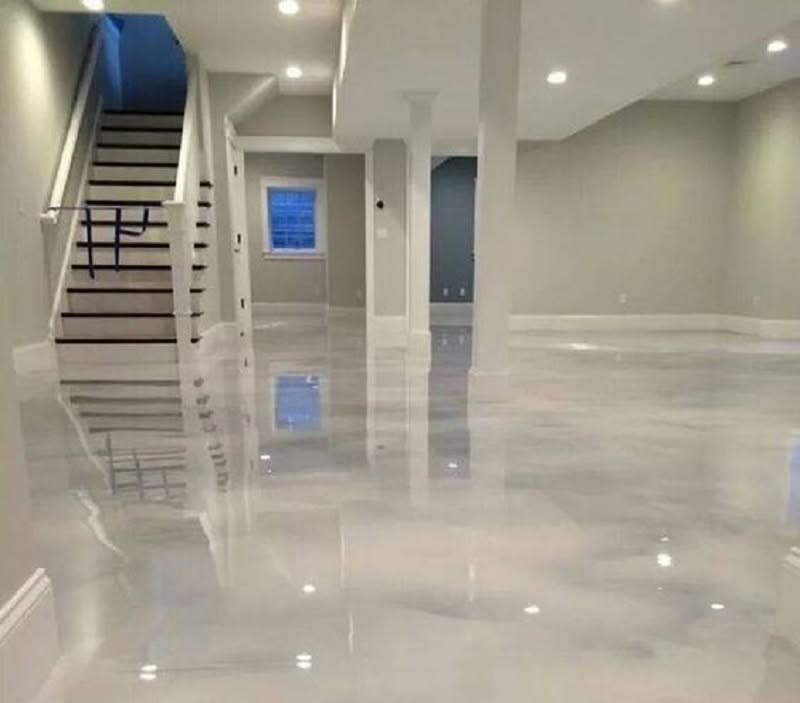 Basement Epoxy Flooring - Hugo's Concrete