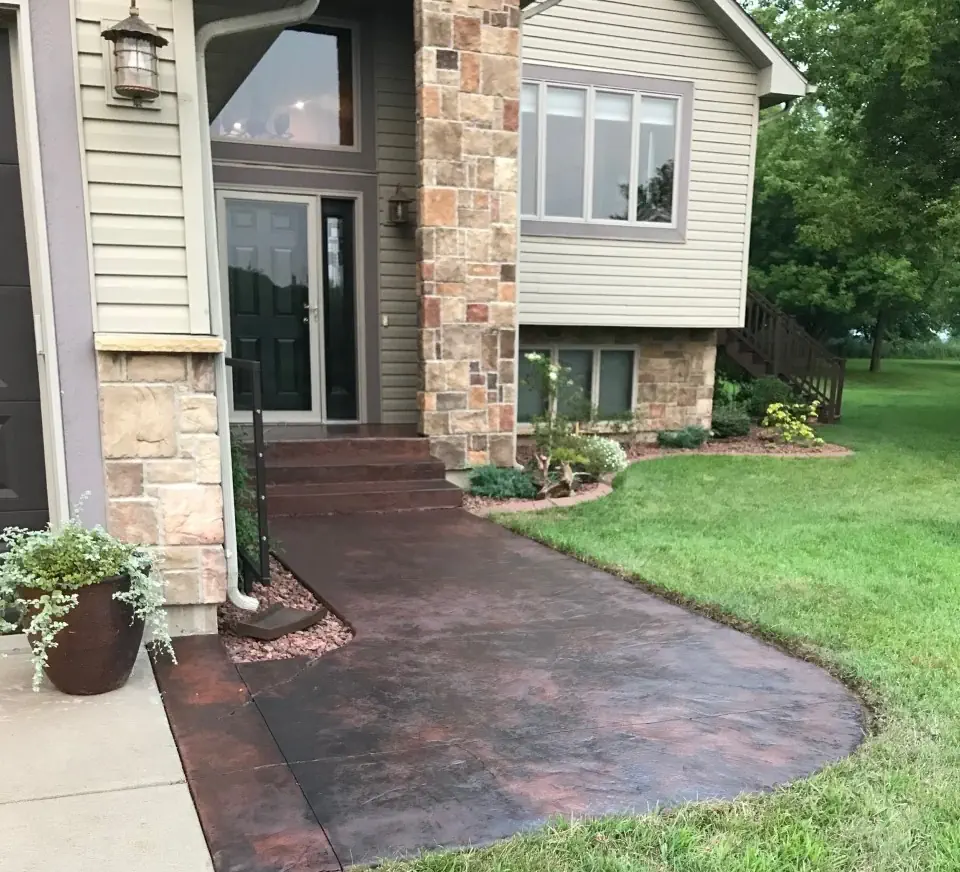 Colored Concrete Sidewalk Services in Loveland CO - Hugos Concrete